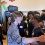 Senior Sendoff alumni greeting each other