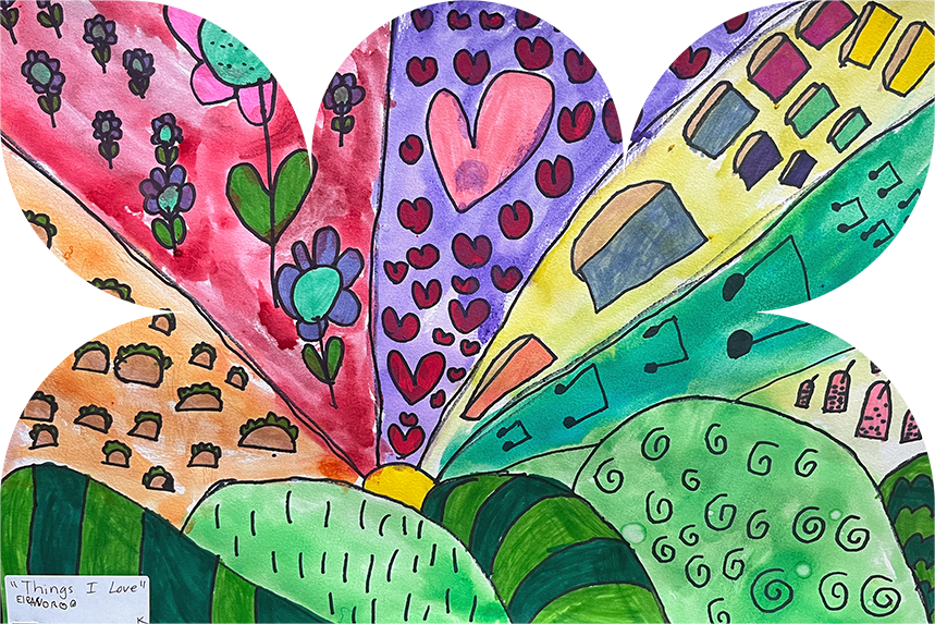 colorful student artwork