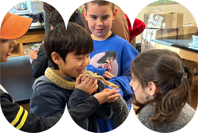 student group with snake