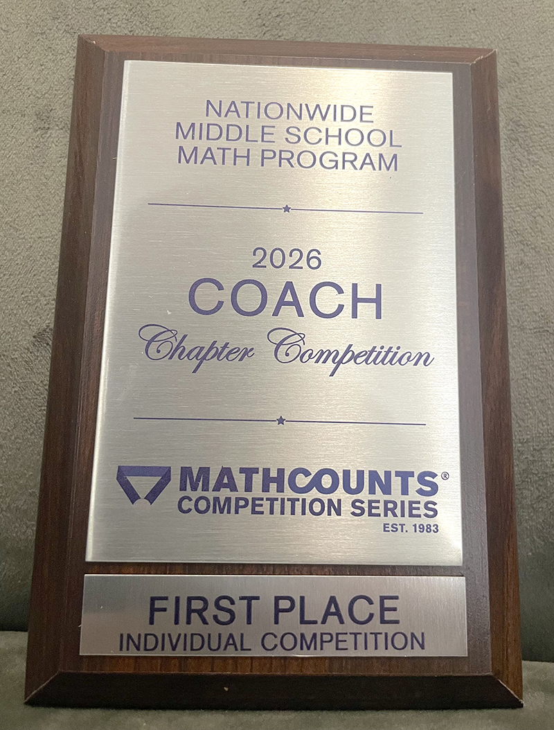 1st place math coach